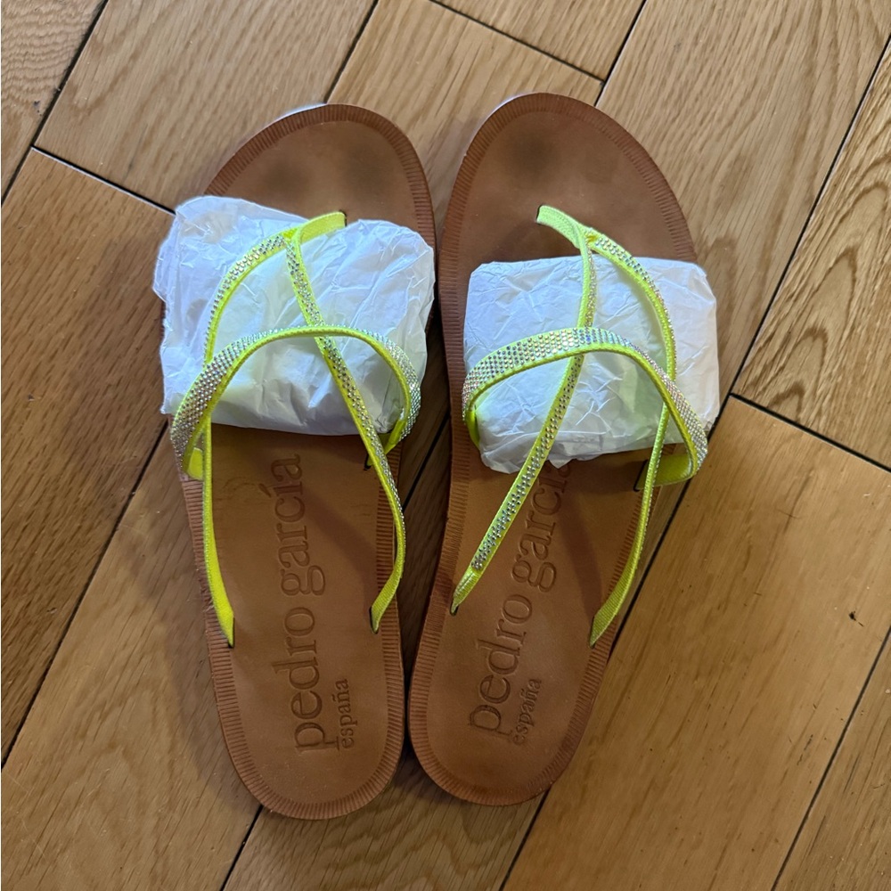 Pedro Garcia Neon Yellow Women's Sandals